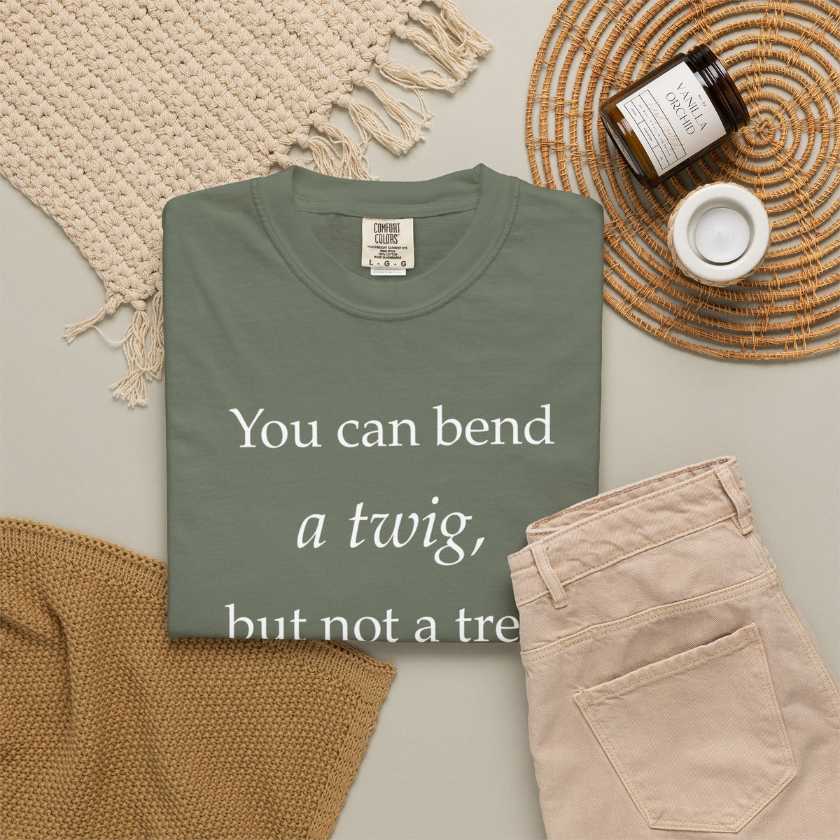 You Can Bend a Twig But Not a Tree T-Shirt — Literary Quote Graphic Tee