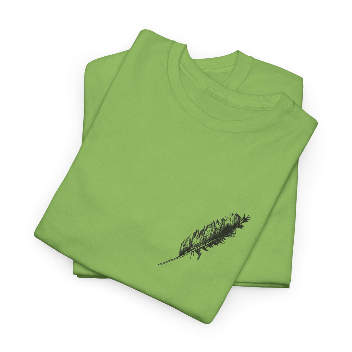 Inspirational Quote T‑Shirt — “Seek and Find the River” Feather Graphic