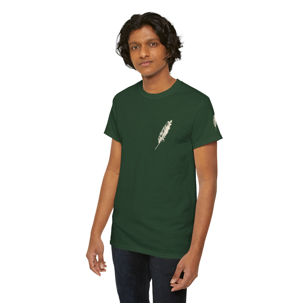 Inspirational Feather Tee — "Do good, bestow kindness" Quote T-Shirt