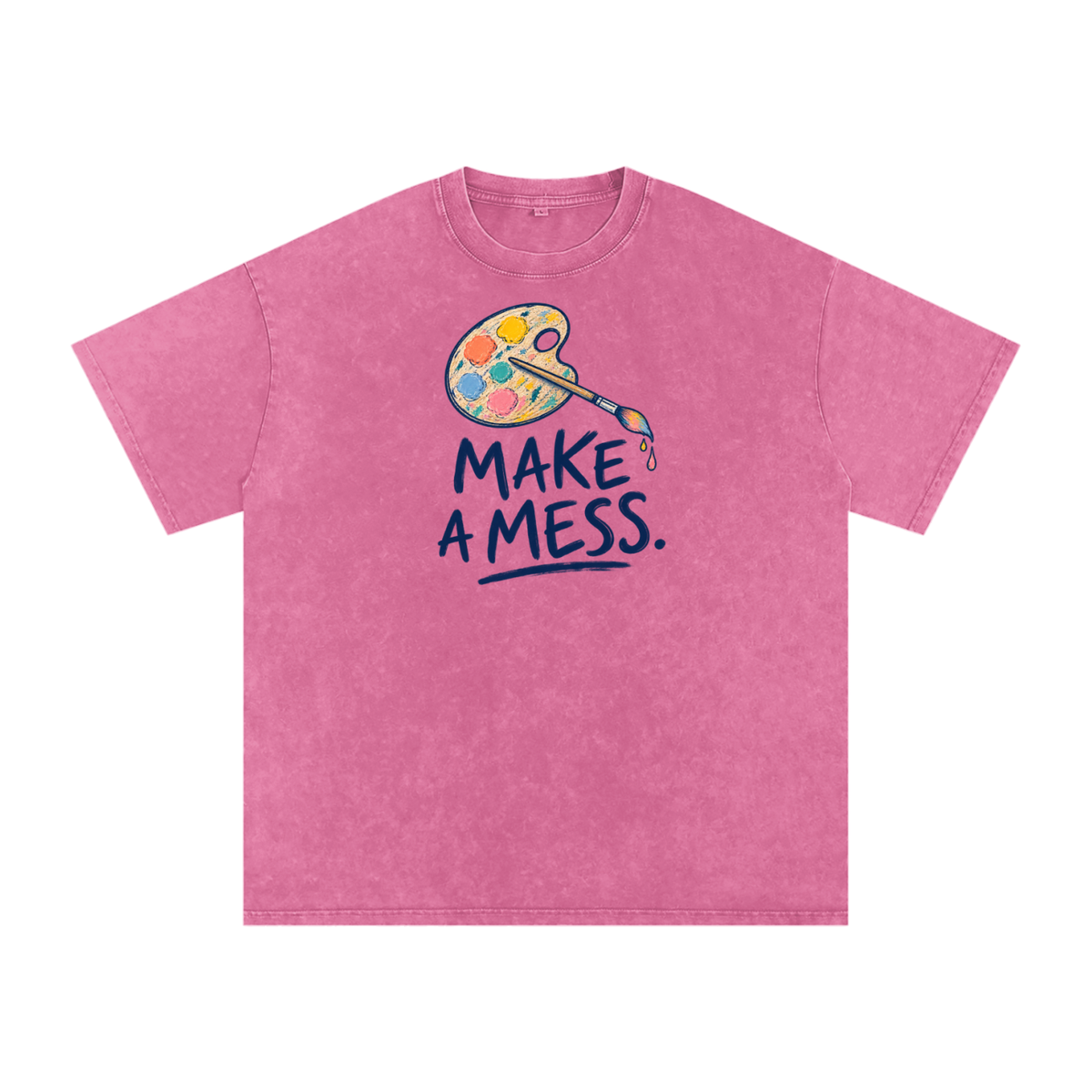 Snow Washed Oversized Cotton T-Shirt