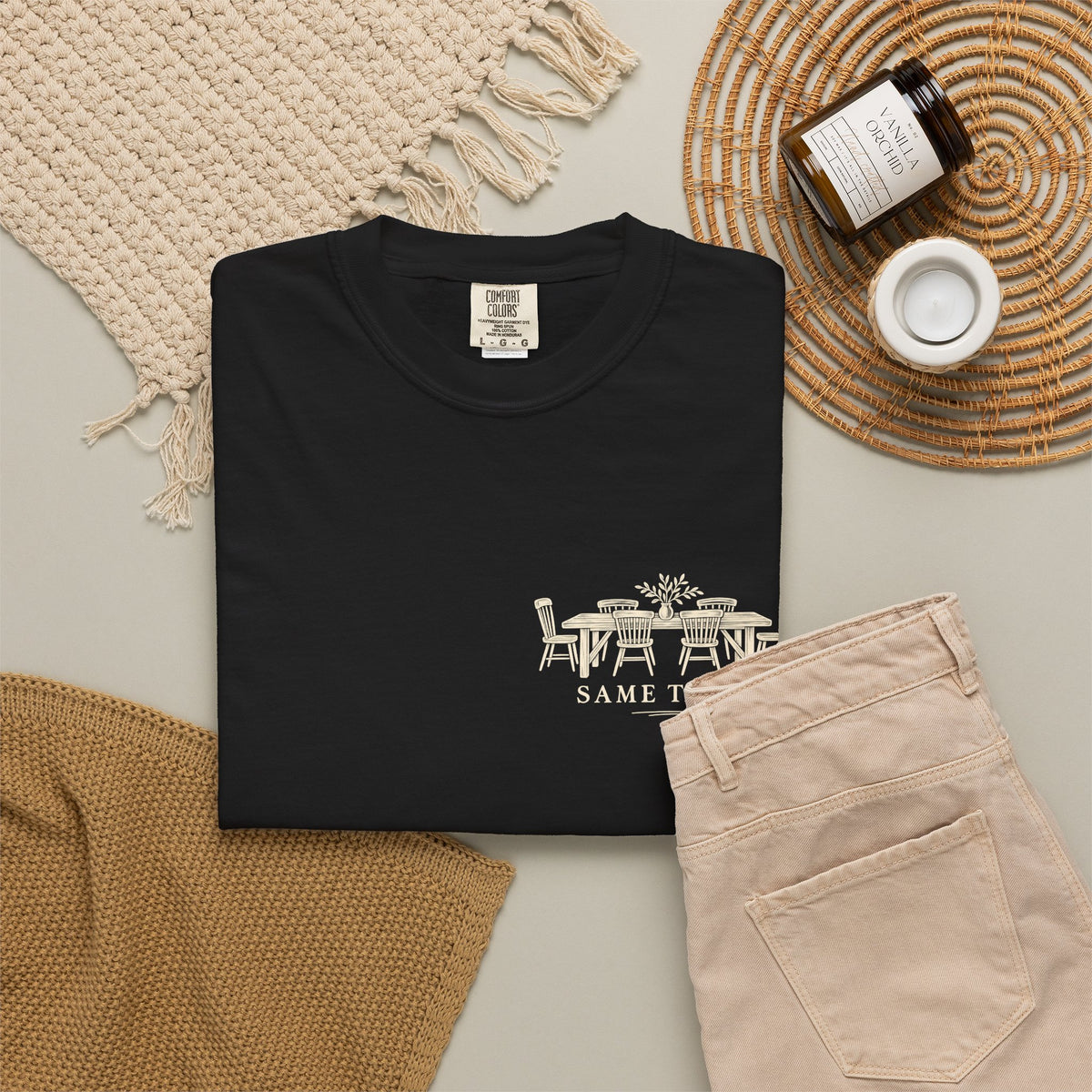 Same Table Different Stories T-Shirt — Inspirational Community Quote Tee