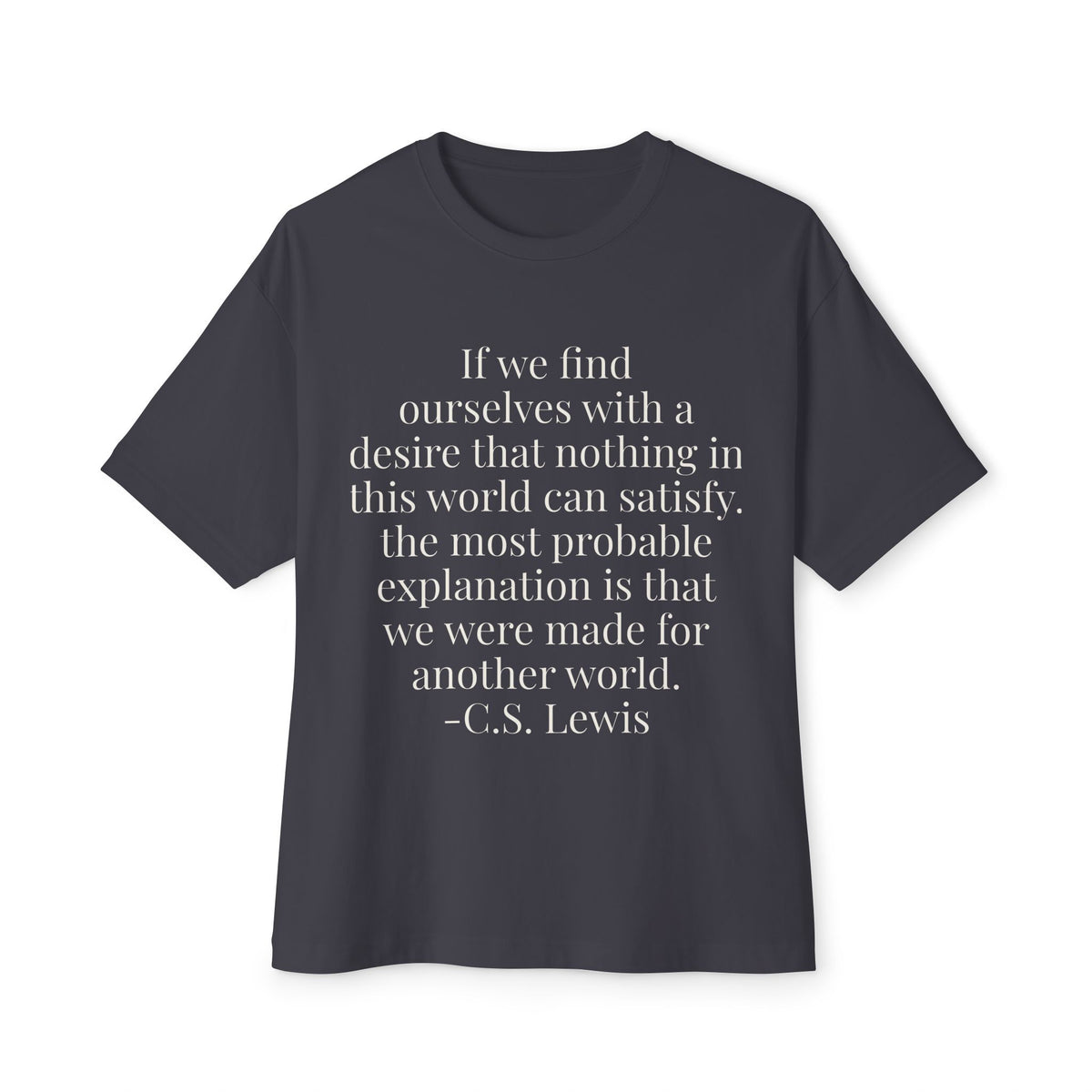 Boxy Oversized Tee — Minimal White Crewneck