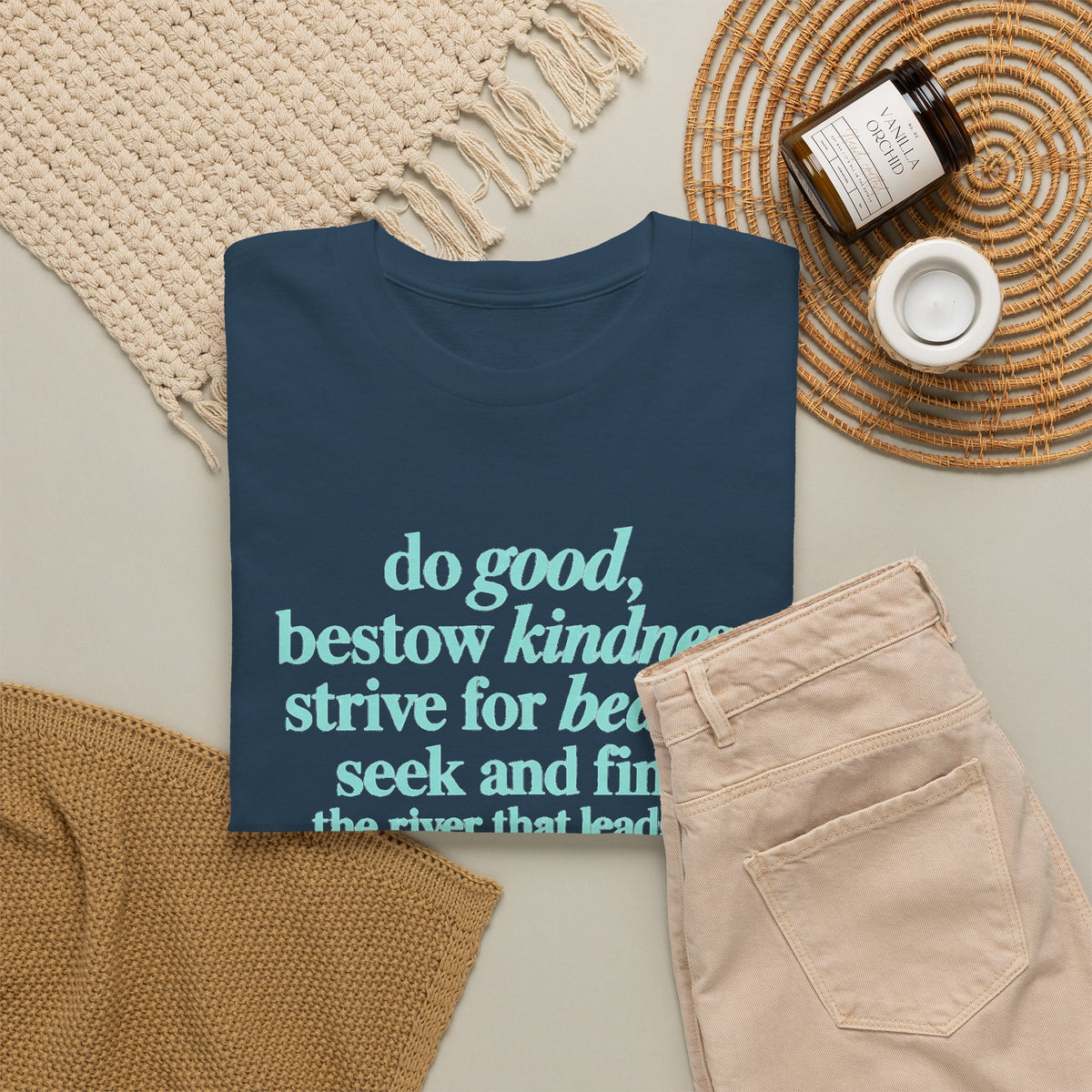 Inspirational Quote Tee — "Do Good, Bestow Kindness" Motivational T‑Shirt