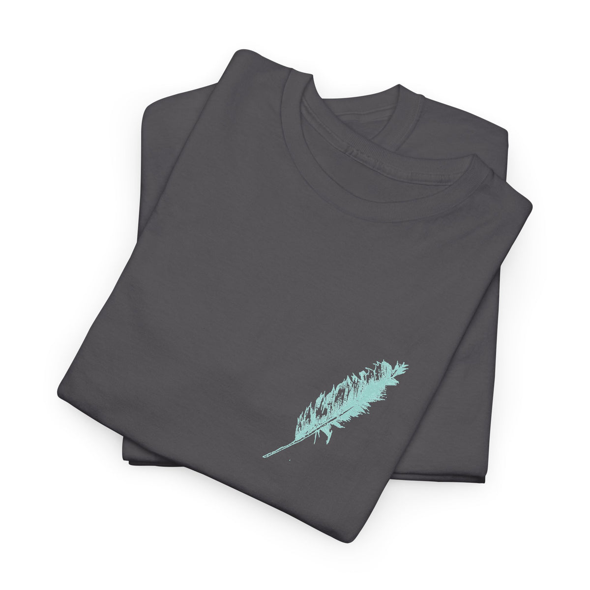 Inspirational Feather Tee — "Seek and find the river" Quote T‑Shirt