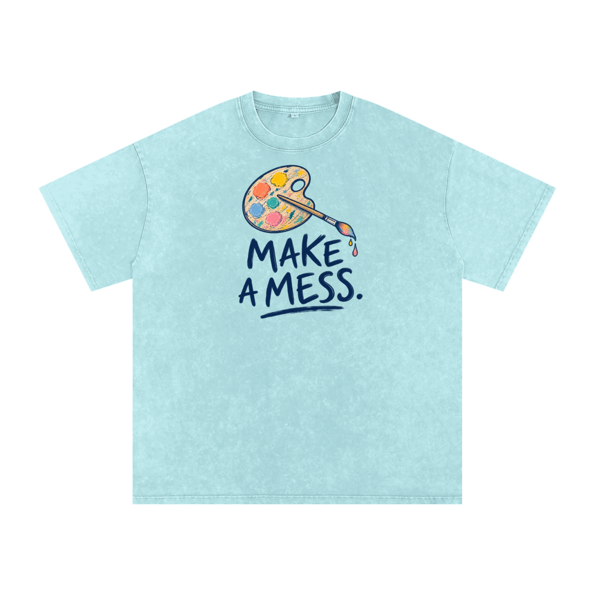 Snow Washed Oversized Cotton T-Shirt