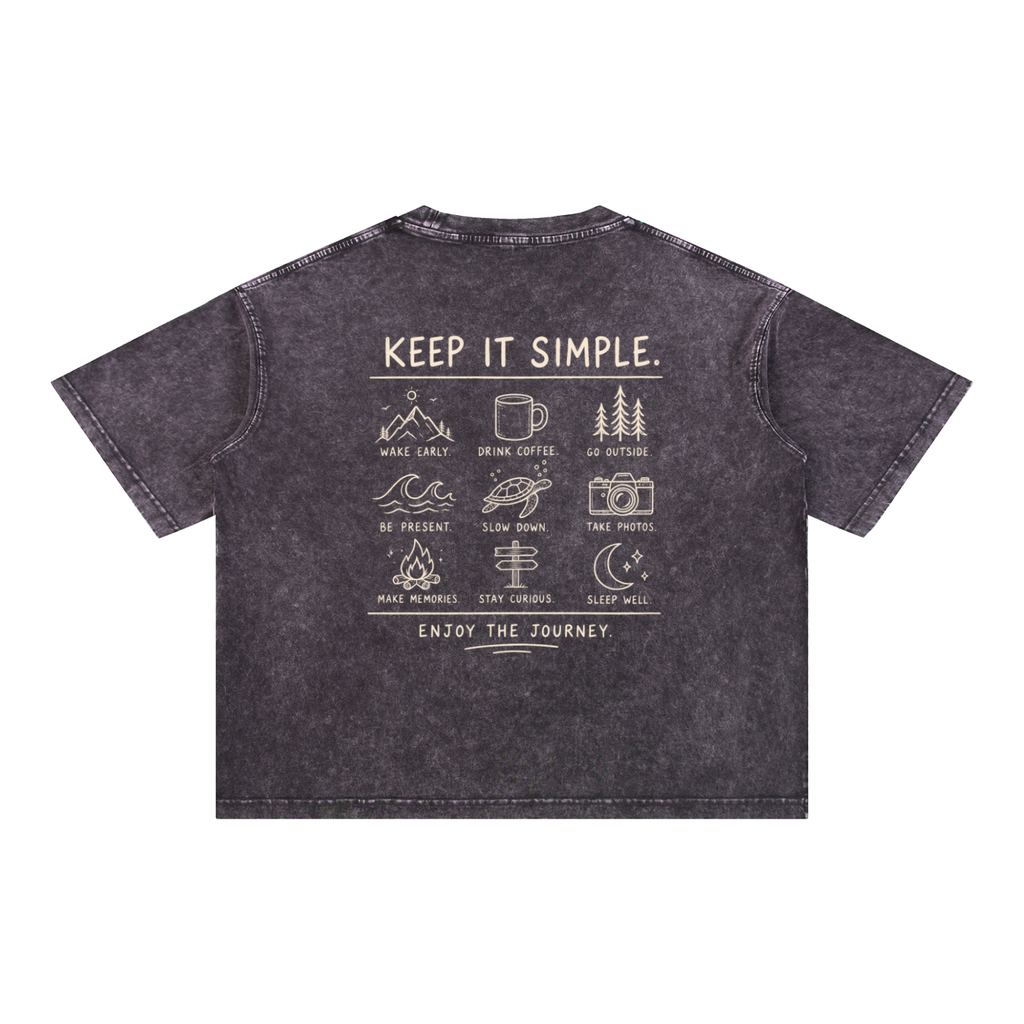 Mineral Wash Boxy Cotton T-Shirt