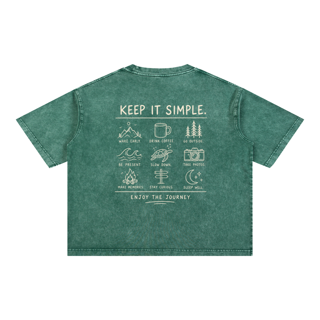 Mineral Wash Boxy Cotton T-Shirt