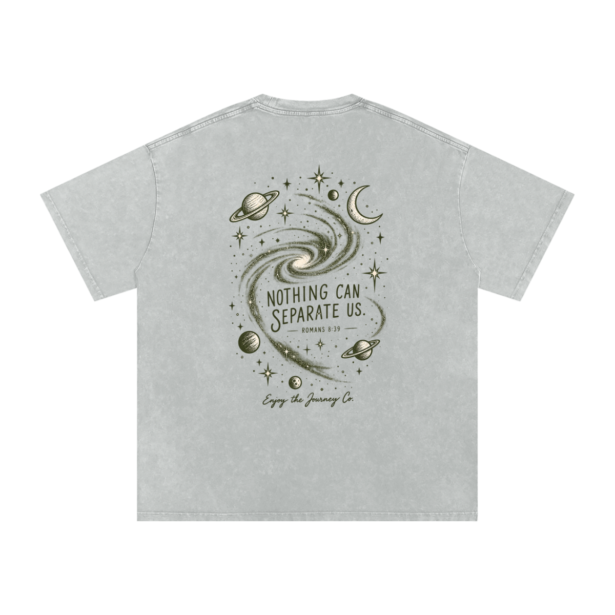 Snow Washed Oversized Cotton T-Shirt